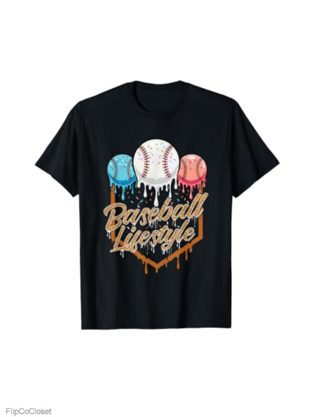 Baseball Lover Graphic T-Shirt Classic Fit Short Sleeve Men's Tees